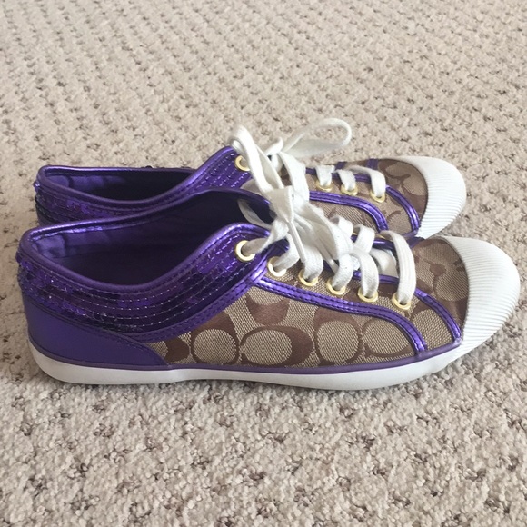 coach purple shoes